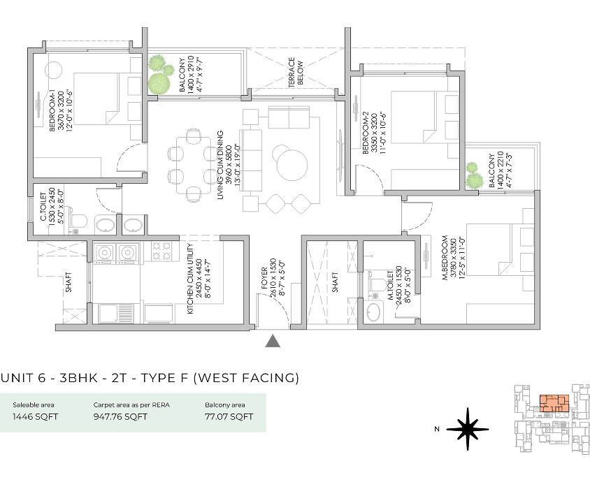 3-bhk-2t-2 Master Plan