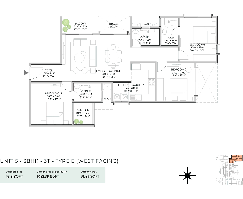 3-bhk-3t-3 Master Plan